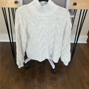 Cozy White Cable Knit Sweater
